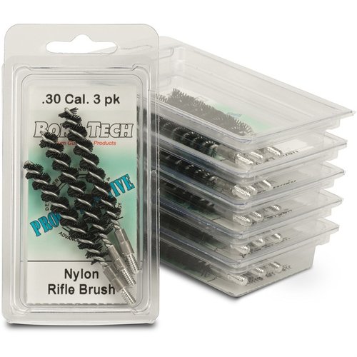 Les brosses nylon Proof-Positive de Bore Tech offrent une puissance de nettoyage supérieure avec plus de soies, des cœurs non en laiton et une taille réduite pour éviter d'endommager le canon.