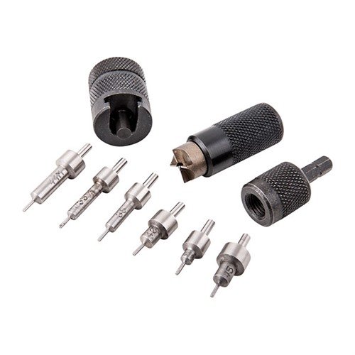 Le E-ZEE TRIMMER de Lyman te permet de retailler tes douilles facilement, à la main ou avec un adaptateur, pour une précision parfaite dans plusieurs calibres.