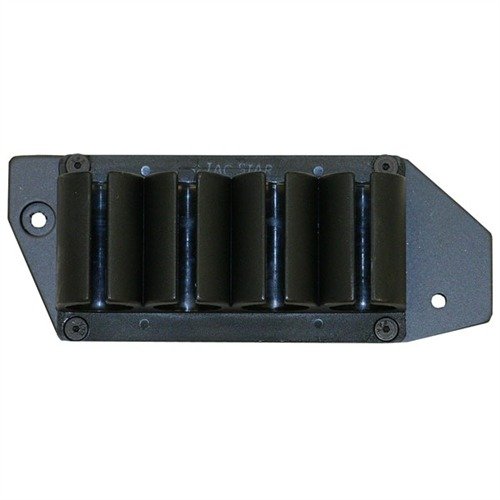 Le SIDE SADDLE SHELL HOLDER de LYMAN se fixe facilement à la culasse, offrant un accès rapide à 4 cartouches supplémentaires sans modifications permanentes.