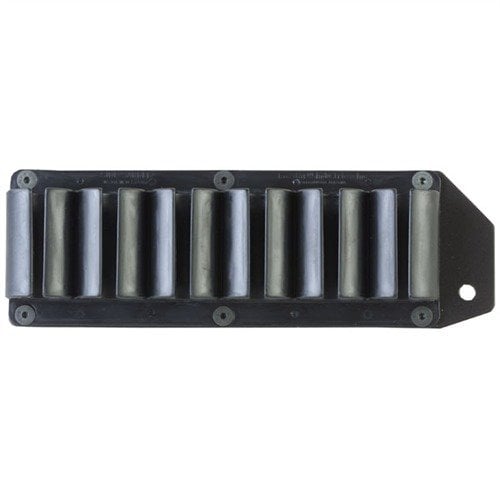 Le SIDE SADDLE SHELL HOLDER de LYMAN se fixe facilement à la culasse, offrant un accès rapide à 6 cartouches supplémentaires pour un rechargement efficace.