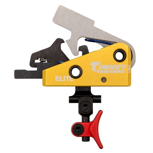 Le trigger Timney Calvin Elite pour AR-15 offre un tir ajustable à 1,5 lb, un reset rapide et quatre chaussures personnalisables pour un confort ultime.