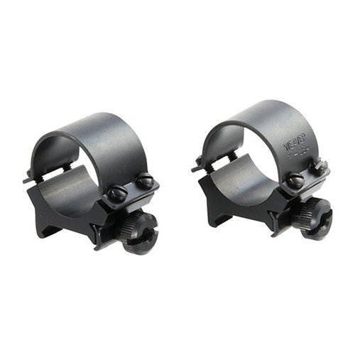 Les SURE-GRIP RINGS de WEAVER offrent une puissance de serrage uniforme et robuste grâce à leurs capuchons en acier et leurs vis, garantissant un montage précis de ta lunette.
