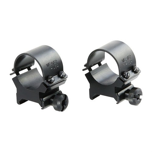 Les SURE-GRIP RINGS de WEAVER offrent une puissance de serrage uniforme grâce à leurs capuchons en acier et un système de verrouillage facile pour un montage précis.