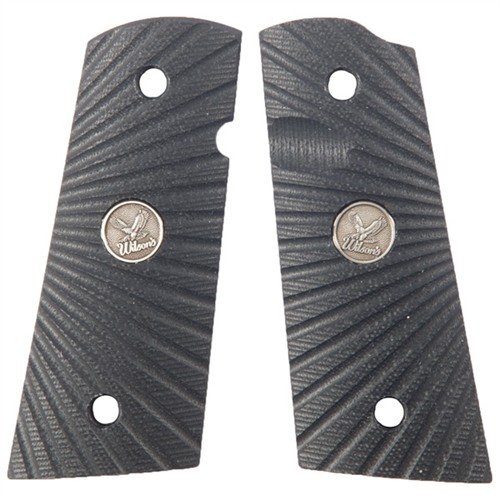 Les G10 Grips Wilson Combat pour 1911 sont en G10 robuste, avec un design starburst unique, une coupe pour sécurité ambidextre et un fond plat pour un confort optimal.