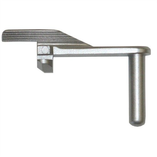 Le 1911 Extended Slide Release de Wilson Combat est plus large et plus long que l'original, offrant une prise antidérapante pour des changements de chargeurs rapides.