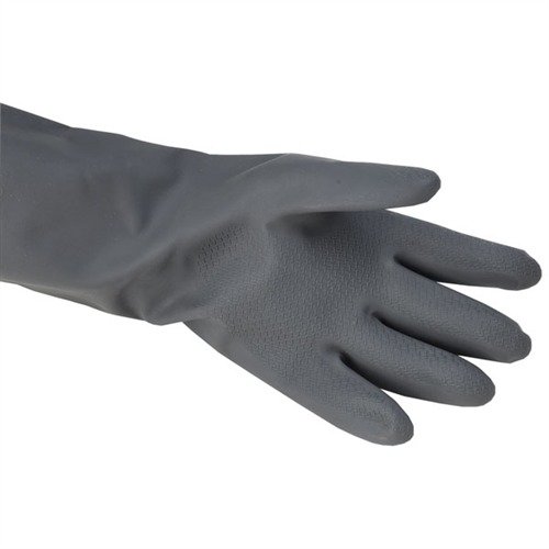 Les gants N-36 en néoprène noir de 22 mil sont résistants aux huiles et acides, faciles à enfiler, avec une zone anti-dérapante pour un meilleur grip.